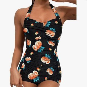 Retro One Piece Bathing Suit